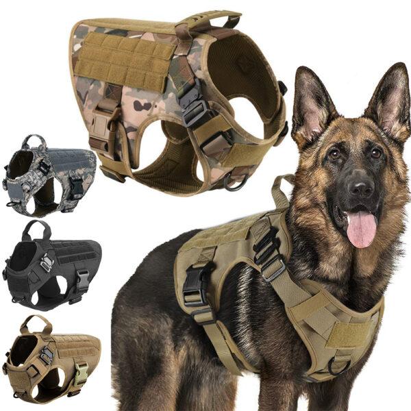 Tactical K9 Dog Harness for German Shepherds with Leash Set