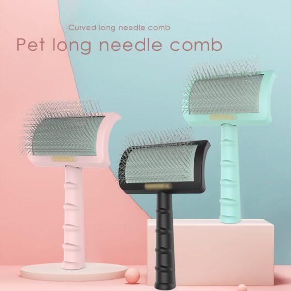 Pet Grooming Brush Comb - Cat & Dog Hair Remover - Massage Tool - Image 2