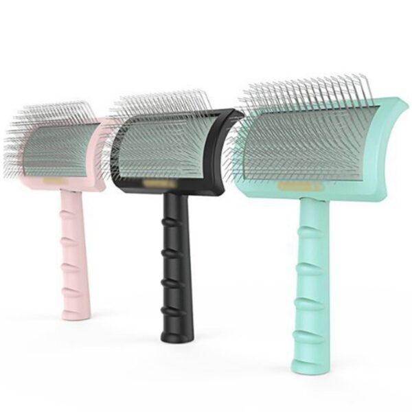 Pet Grooming Brush Comb - Cat & Dog Hair Remover - Massage Tool - Image 3