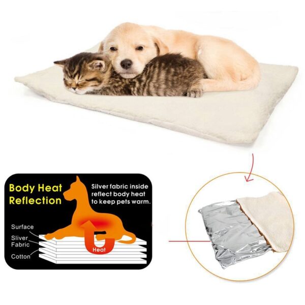 Self-Warming Pet Bed - Thermal Pet Pad with Removable Cover & Non-Slip Bottom - Image 5