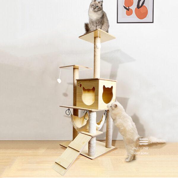 Cat Tower - Wood Cat Tree - Image 2